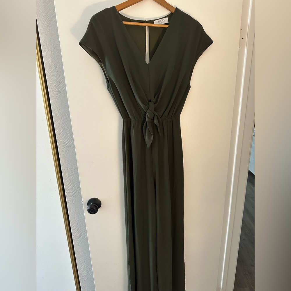 Olive Green Full Length Jumpsuit